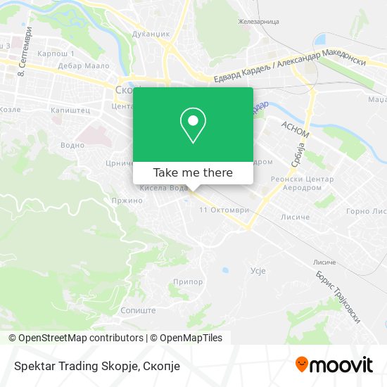 Spektar Trading Skopje mapa