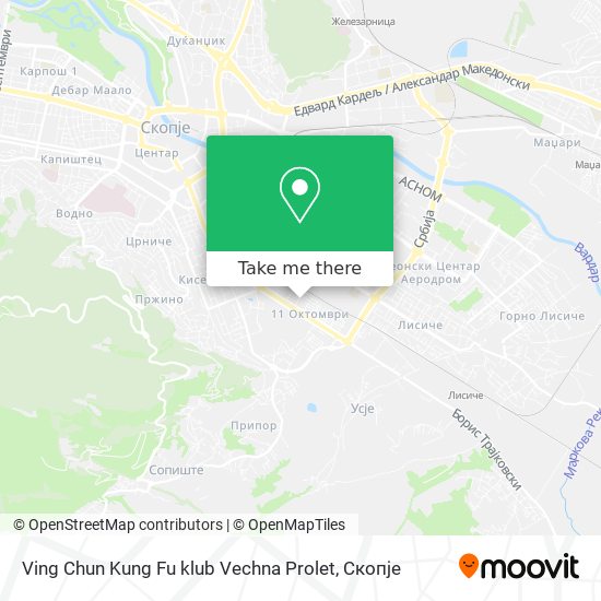 Ving Chun Kung Fu klub Vechna Prolet map