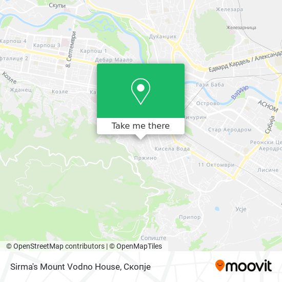 Sirma's Mount Vodno House mapa