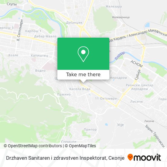 Drzhaven Sanitaren i zdravstven Inspektorat map