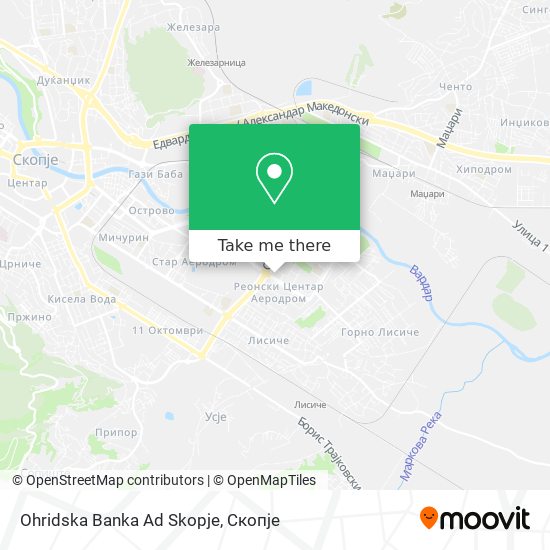 Ohridska Banka Ad Skopje map