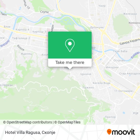 Hotel Villa Ragusa mapa