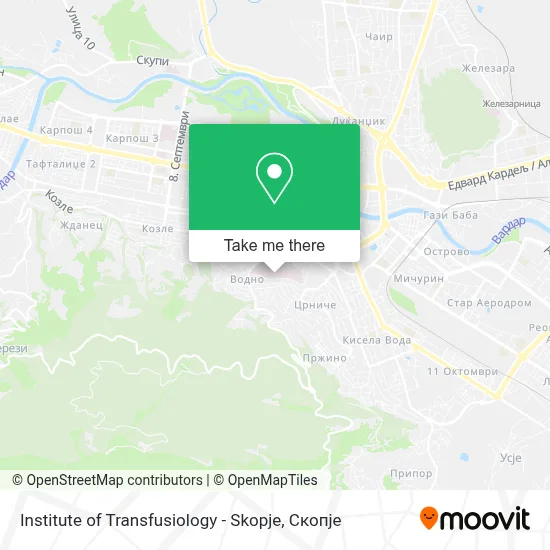 Institut Za Transfuziologija - Skopje map