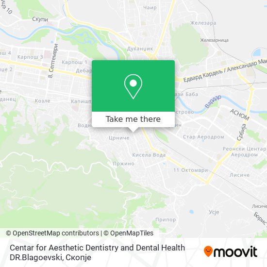 Centar for Aesthetic Dentistry and Dental Health DR.Blagoevski map