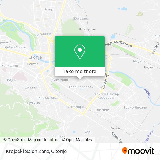 Krojacki Salon Zane map