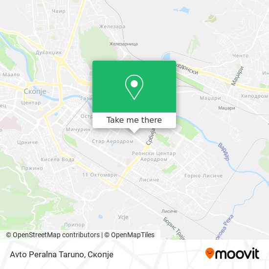 Avto Peralna Taruno map