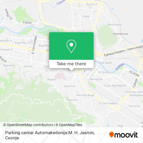 Parking centar Automakedonija-M. H. Jasmin mapa