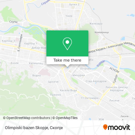 Olimpiski bazen Skopje map