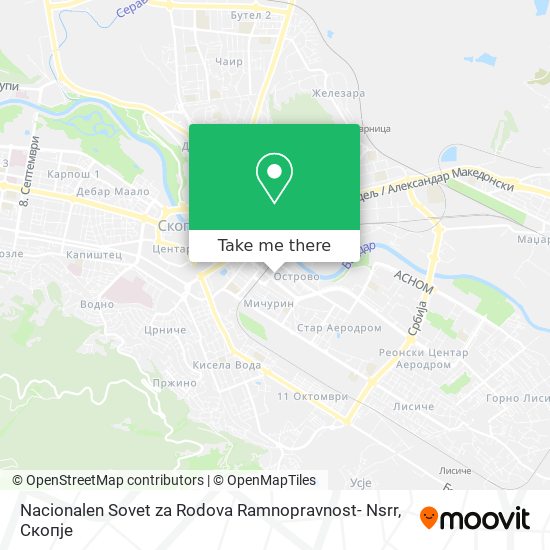 Nacionalen Sovet za Rodova Ramnopravnost- Nsrr map