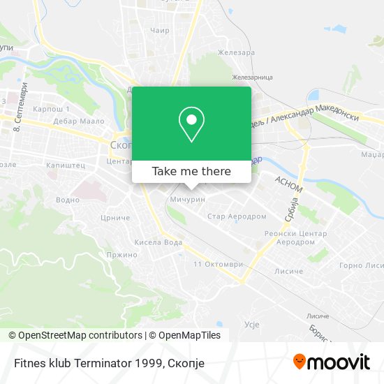 Fitnes klub Terminator 1999 mapa