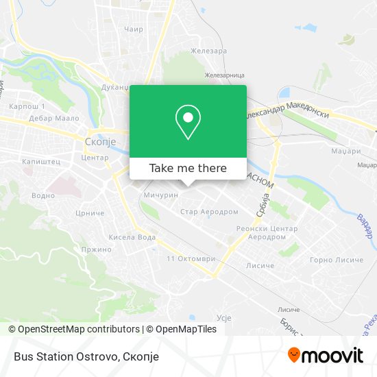 Bus Station Ostrovo mapa