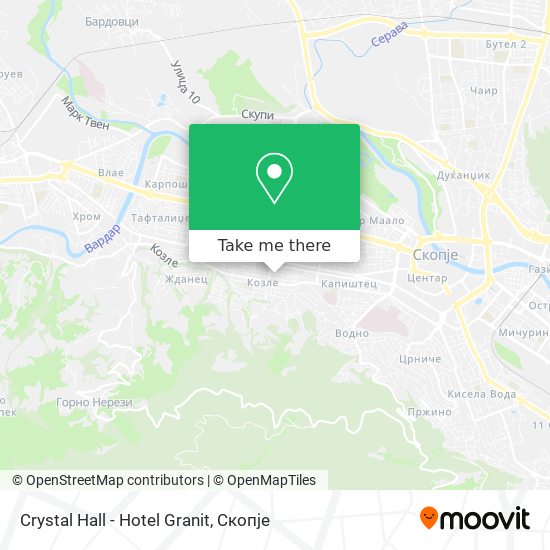 Crystal Hall - Hotel Granit map