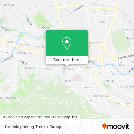 Gradski parking-Treska map