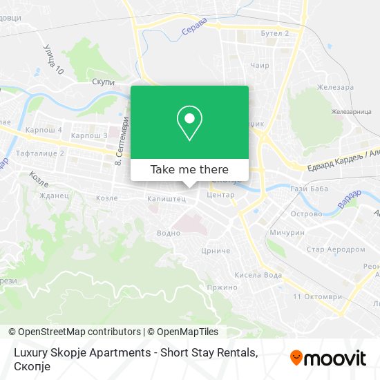 Luxury Skopje Apartments - Short Stay Rentals map