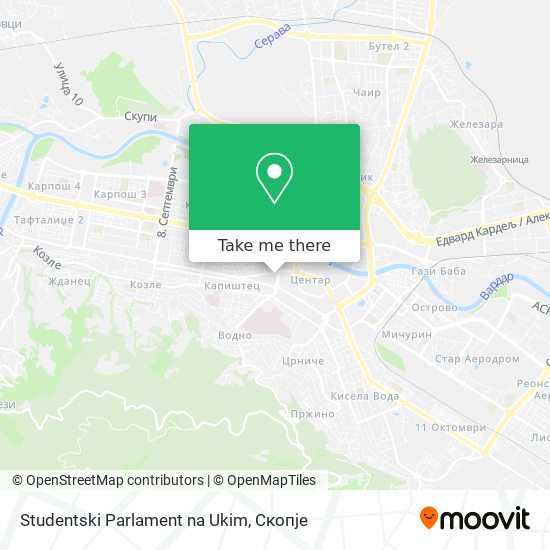 Studentski Parlament na Ukim mapa
