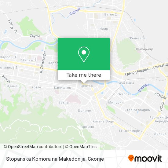 Stopanska Komora na Makedonija mapa