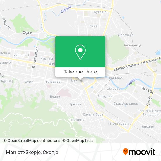Marriott-Skopje mapa