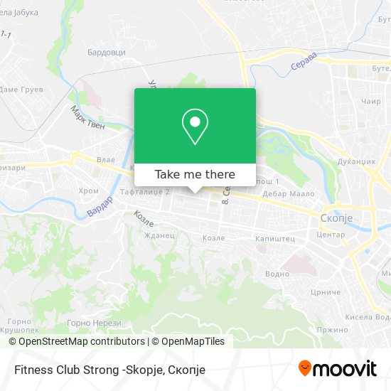 Fitness Club Strong -Skopje map