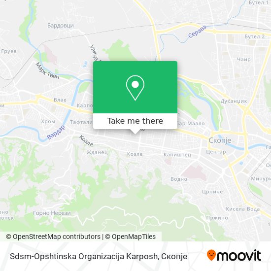 Sdsm-Opshtinska Organizacija Karposh map