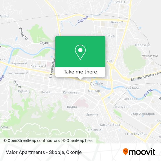 Valor Apartments - Skopje map