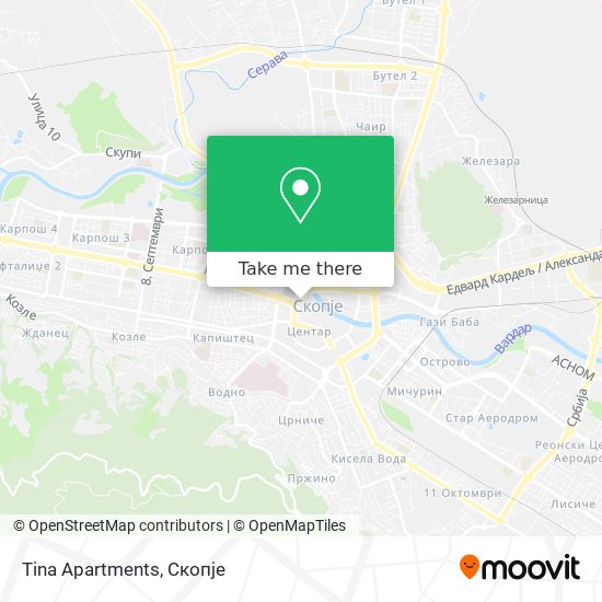 Tina Apartments map