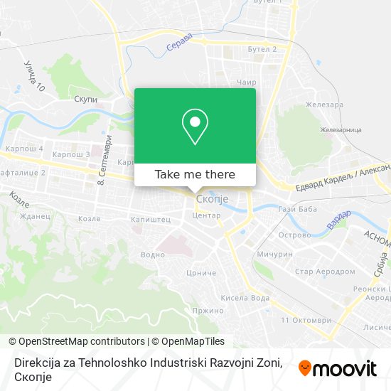 Direkcija za Tehnoloshko Industriski Razvojni Zoni map