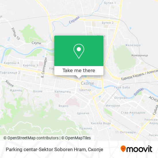 Parking centar-Sektor Soboren Hram mapa