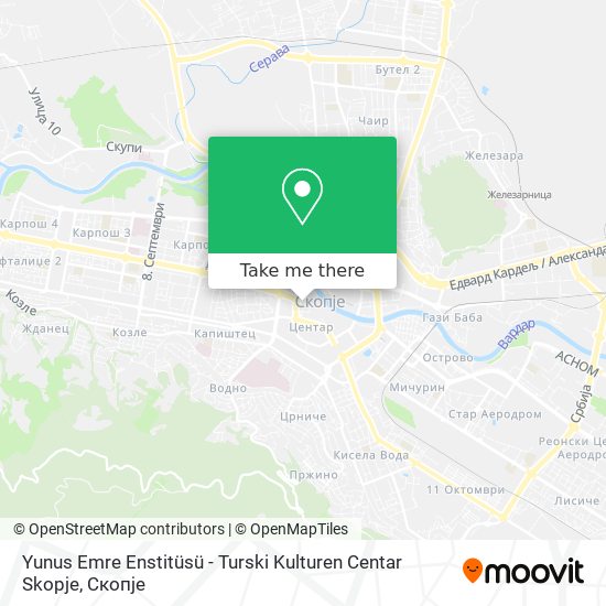Yunus Emre Enstitüsü - Turski Kulturen Centar Skopje mapa
