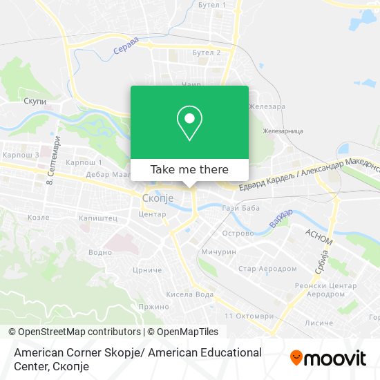 American Corner Skopje/ American Educational Center mapa