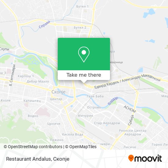 Restaurant Andalus map