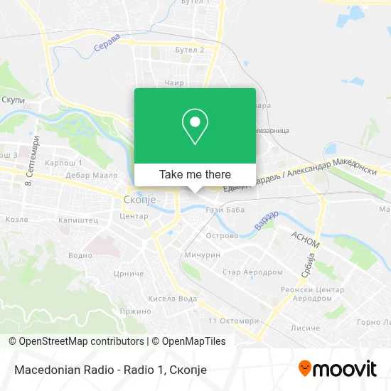 Makedonsko Radio- Radio 1 map