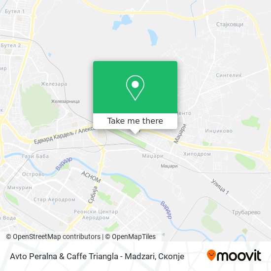 Avto Peralna & Caffe Triangla - Madzari map