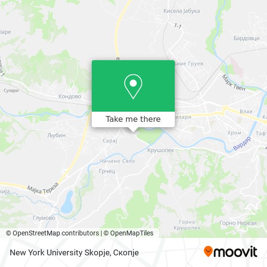 New York University Skopje map