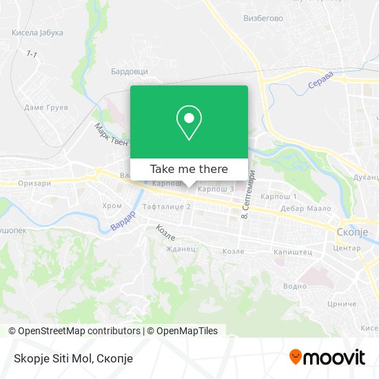 Skopje Siti Mol mapa