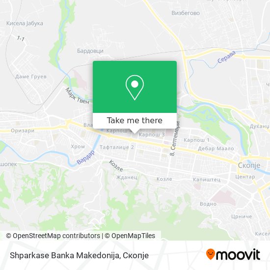 Shparkase Banka Makedonija map