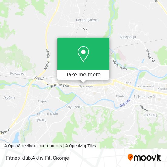 Fitnes klub,Aktiv-Fit map