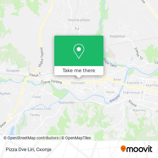 Pizza Dve Liri mapa