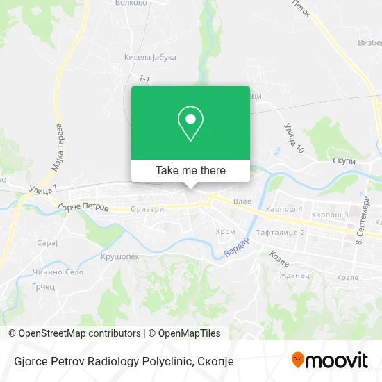 Gjorce Petrov Radiology Polyclinic map