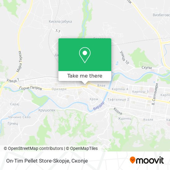 On-Tim Pellet Store-Skopje map