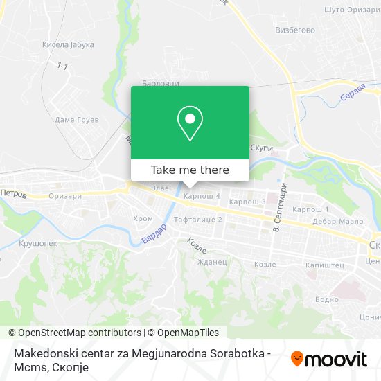 Makedonski centar za Megjunarodna Sorabotka - Mcms map