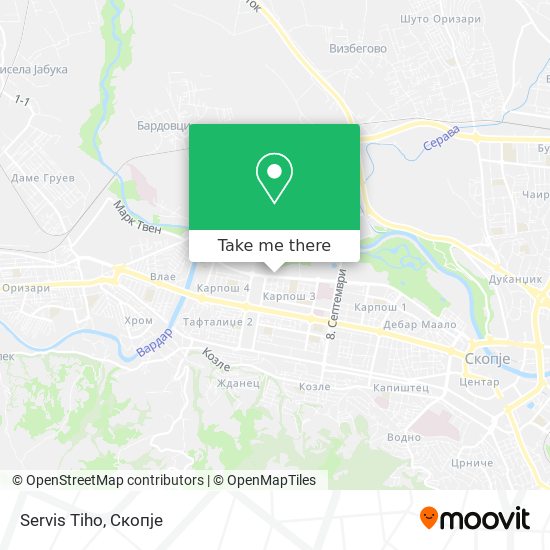 Servis Tiho map
