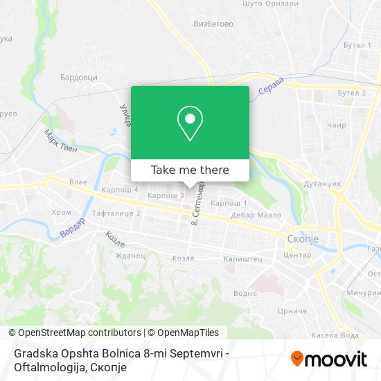 Gradska Opshta Bolnica 8-mi Septemvri - Oftalmologija map