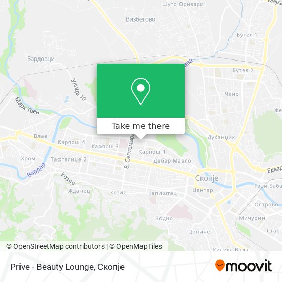 Prive - Beauty Lounge mapa