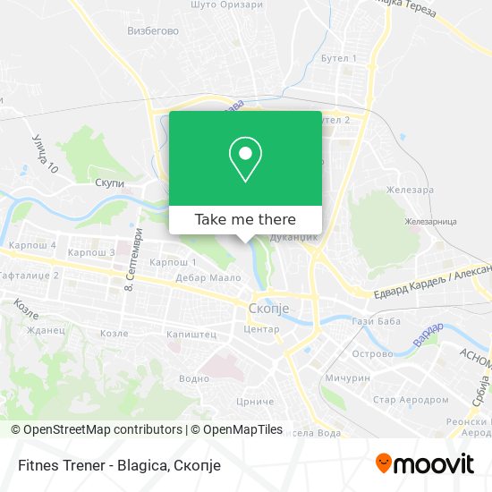 Fitnes Trener - Blagica map