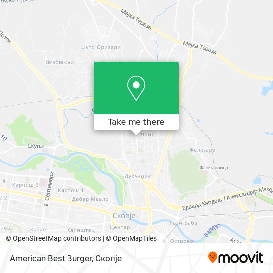 American Best Burger map