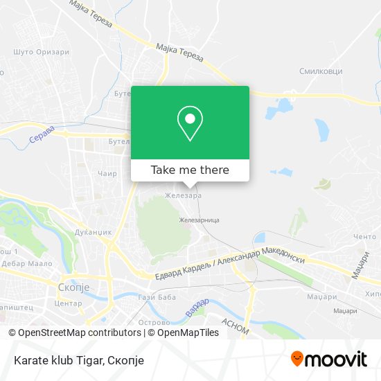 Karate klub Tigar mapa