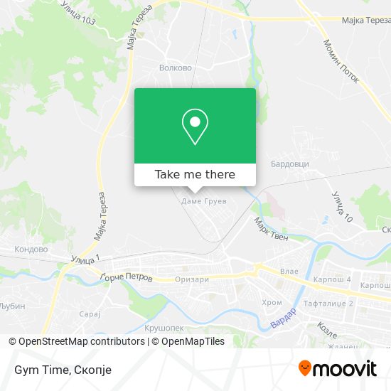 Gym Time map