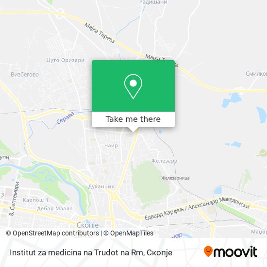 Institut za medicina na Trudot na Rm mapa