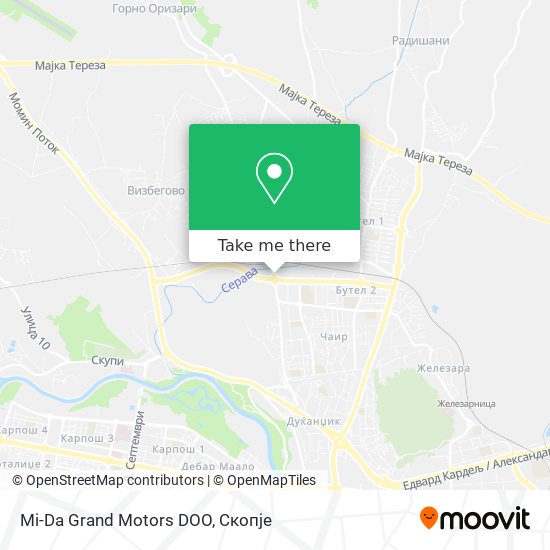 Mi-Da Grand Motors DOO map