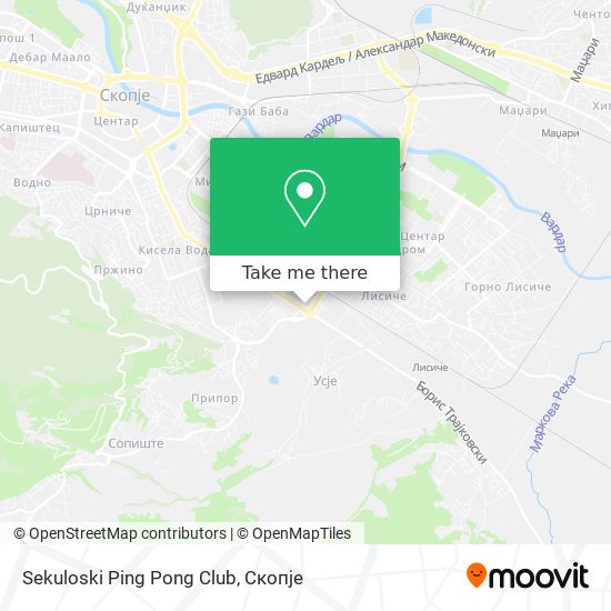 Sekuloski Ping Pong Club mapa